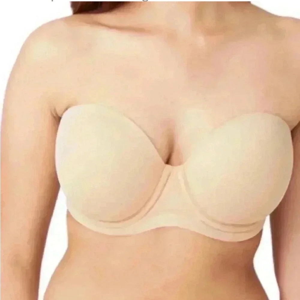 Wacoal beautiful nude bra strapless size 34 DDD